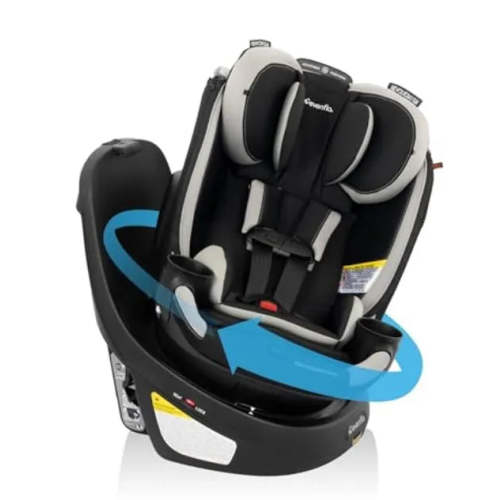 Revolve 360 Slim 2-in-1 Rotational Convertible Car Seat with Quick Clean Cover - Salem Black (See Description)