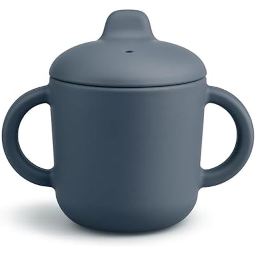 Sippy Cups for Baby 6 Months+,Silicone Straw Cups Leak Proof 5oz, Baby Training Cups for 1+ year old (Gray)