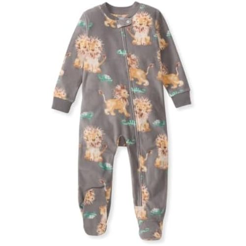 Burt's Bees Baby Unisex Fleece Sleeper Pajamas, One-Piece Zip-up Footed PJ, Soft Recycled Microfleece