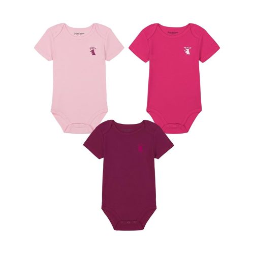 Juicy Couture Unisex Baby 3 Pack Bodysuits