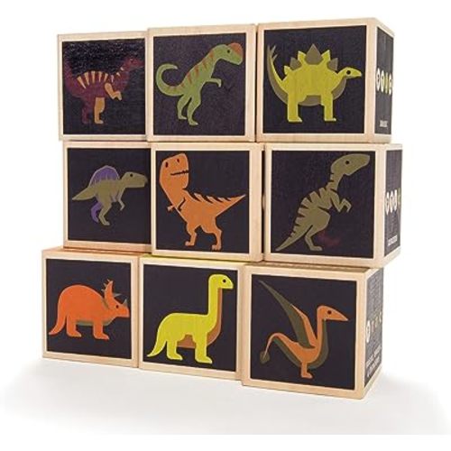 Uncle Goose Dinosaur Blocks - Made in The USA