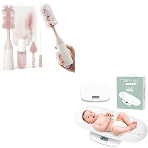 Momcozy Bottle Brush Kit Pink & Baby Scale for Infant, Pet, Adult