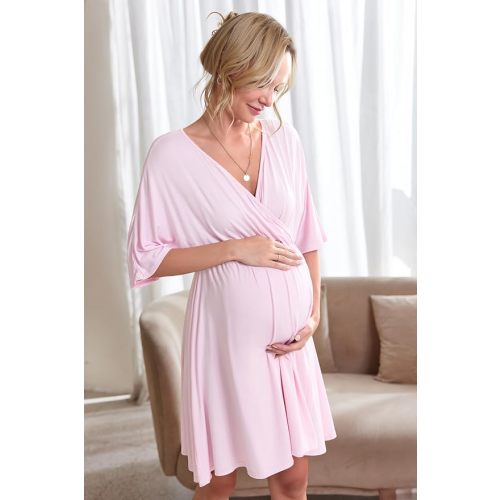 Ekouaer 3 in 1 Labor/Delivery/Hospital Gown Maternity Dress Nursing Nightgown Sleepwear for Breastfeeding
