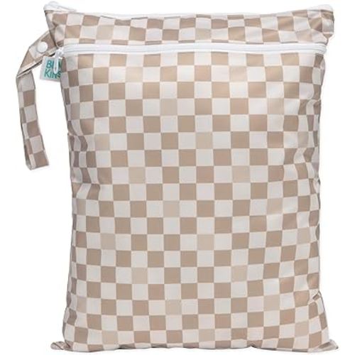 Bumkins Waterproof Wet Dry Bag for Baby, Travel, Swim Suit, Cloth Diapers, Pump Parts, Pool, Gym Clothes, Toiletry, Strap to Stroller, Daycare, Zip Reusable Bag, Wetdry Packing Pouch, Sand Check