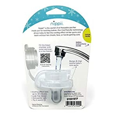 Amazon.com : Nippii Baby Freezable Teether Pacifier Fill with Water. Freezable Pacifier Provides Cold Soothing Gum Teething Relief for Teething Babies : Baby