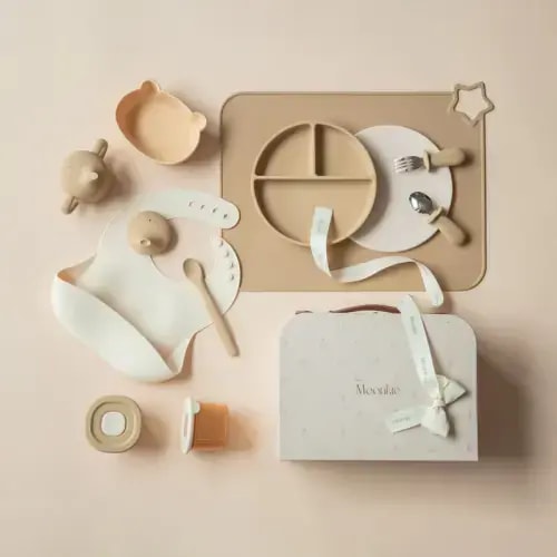 First Bites Gift Set (Croissant/Ivory)