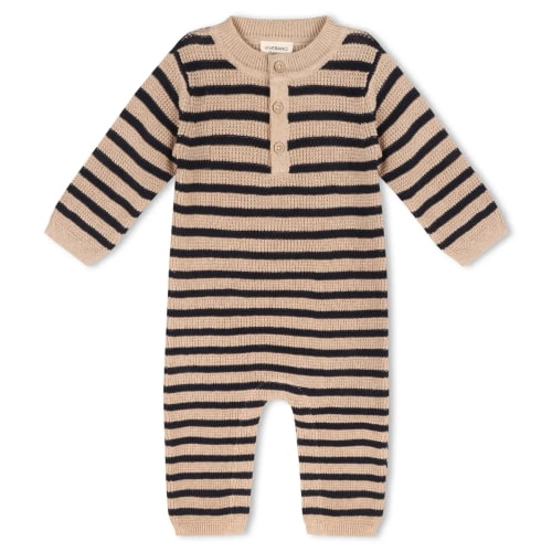 Navy Stripe Knit Jumpsuit | Sweetpea Children's Shop