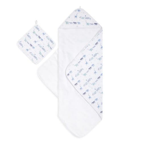 boutique cotton muslin towel + washcloth set