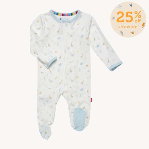 blue little bitty pretty one modal magnetic parent favorite footie – Magnetic Me