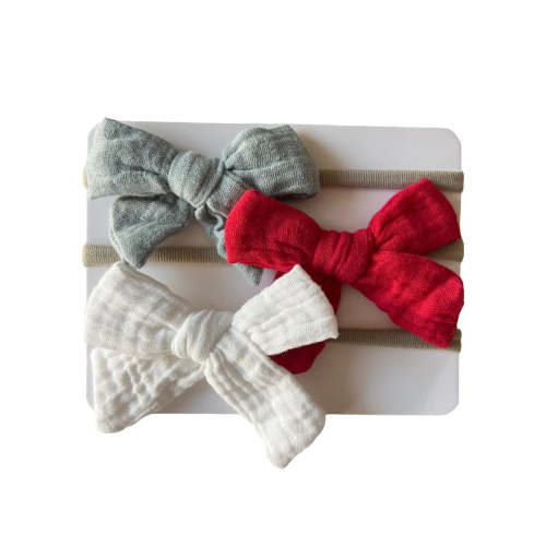 3-Pack Nylon Bows, Lucia