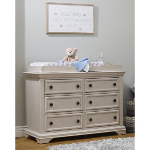 Sorelle 50" W 6-Drawer Solid and Manufactured Wood Double Dresser & Reviews | Wayfair