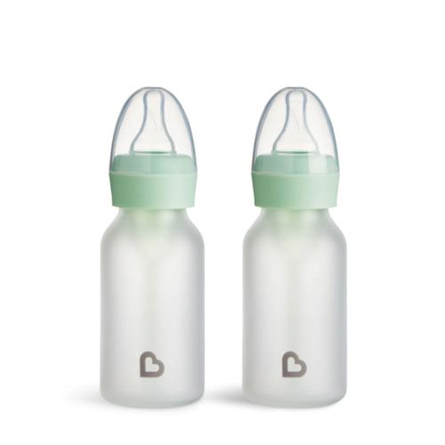 Silicone Glass Bottle 4oz, 2pk | Munchkin
