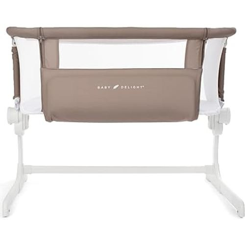 Baby Delight Beside Me Dreamer Bassinet | Bedside Sleeper & Baby Bassinet | 6-Position Height Adjustment | 100% GOTS Certified Organic Cotton Fabric | Organic Mocha
