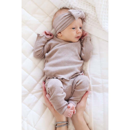 2pc Waffle Crossover Top & Bottom | Mocha