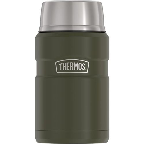 THERMOS Stainless King Vacuum-Insulated Food Jar, 24 Ounce, Army Green