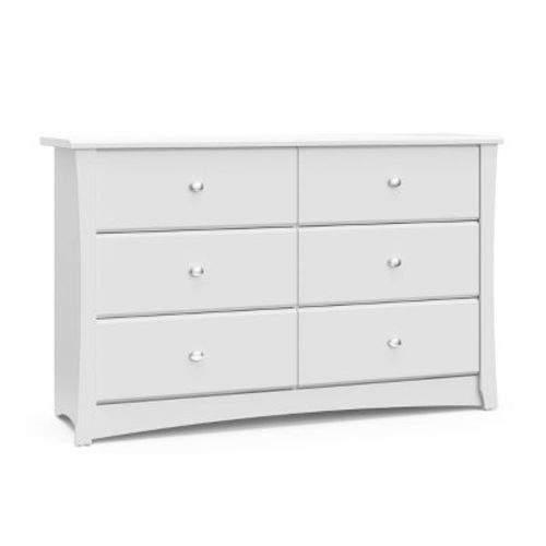 Storkcraft Crescent 6-drawer Double Dresser - White