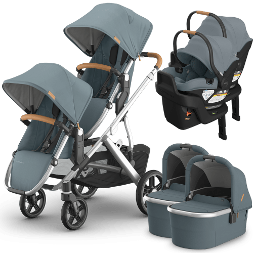 UPPAbaby Vista V3 Double Stroller for TWINS + 2 Bassinets + 2 Mesa V3/