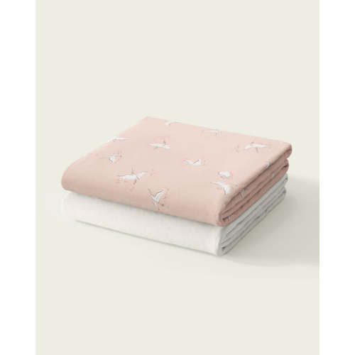 Swan Sheet Set | Organic Crib Sheets | Nestig