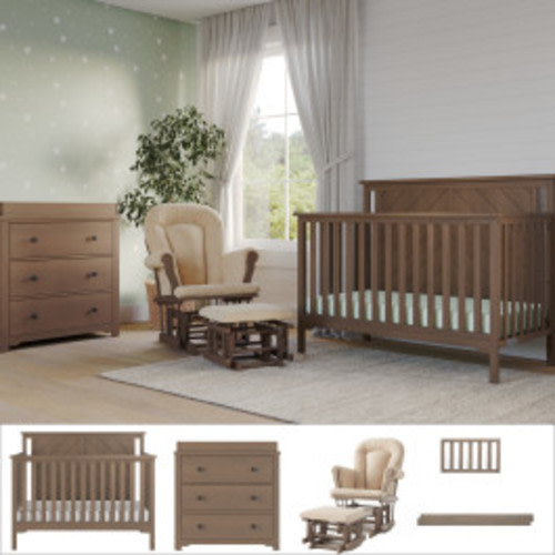 Hampton Flat Top 5-Piece Nursery Set