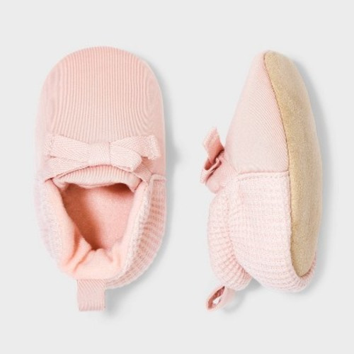 Baby Girls' Newborn Booties - Cloud Island™ Pink 3-6M