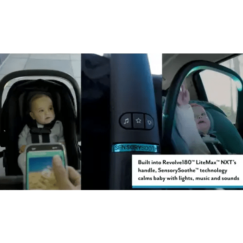 Evenflo Shyft Intuiti+ Travel System Featuring Revolve180 LiteMax NXT with Sensory Soothe - Travertine