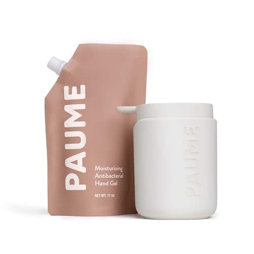 PAUME Sanitize Bundle | Hand Sanitizer 17oz Bag and Refill Pump | Silicon & Paraben Free, No Artificial Fragrances & Vegan (2)