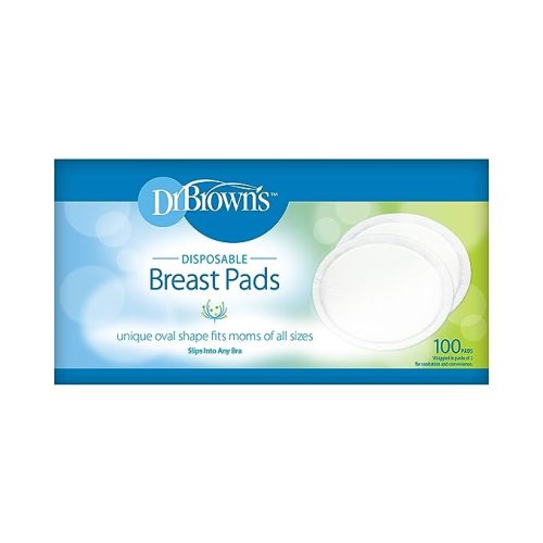 Dr. Brown's Disposable One-Use Absorbent Breast Pads for Breastfeeding and Leaking - 100pk - 100 count