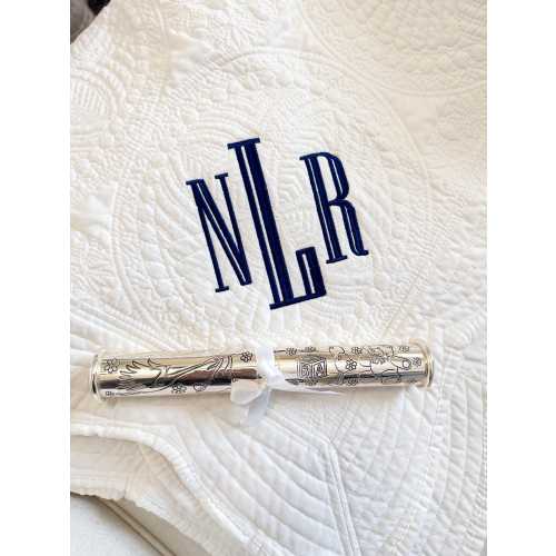 Personalized Embroidered Heirloom Quilt | Custom Name/Monogram| Baby Shower Gift | Monogrammed Baby Blanket | Custom Keepsake | Newborn Gift