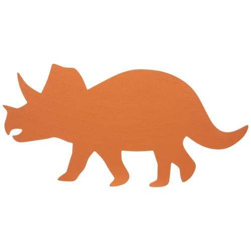 Orange Triceratops Wood Wall Decor