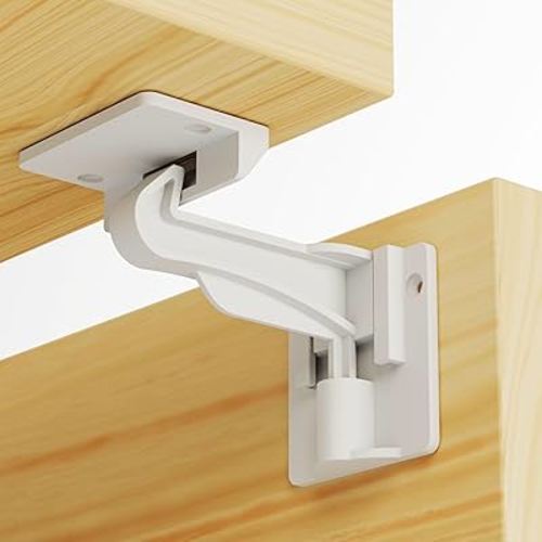 Upgraded Invisible Baby Proofing Cabinet Latch Locks (10 Pack) - No Drilling or Tools Required for Installation, Works with Most Cabinets and Drawers, Works with Countertop Overhangs, Highly Secure
