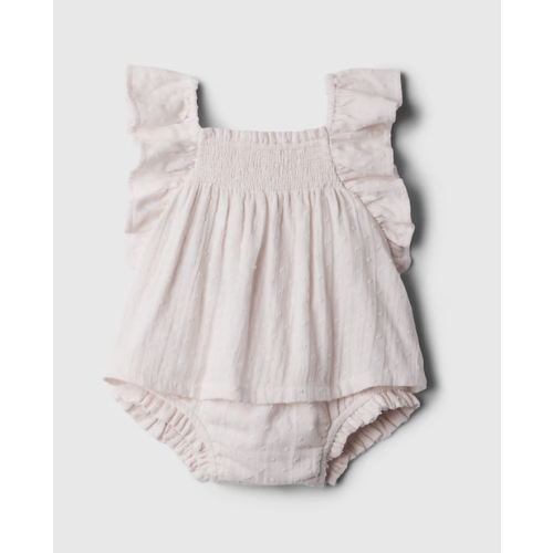 Baby Crinkle Gauze Flutter Outfit Set in barely pink