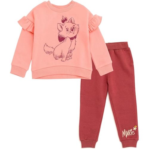 Disney Princess Minnie Mouse Winnie the Pooh The Aristocats Fleece Sweatshirt & Pants Outfit Set Newborn to Big Kid Sizes - 18 Months - Pink, Marie