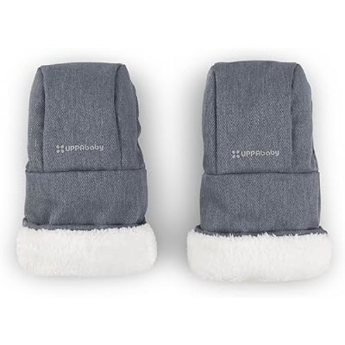 UPPAbaby CozyHandmuff - Easily Attaches to Stroller Handlebars - Ultra-Plush, Weather-Proof Hand Protection - Julian (Dusty Blue Mélange)