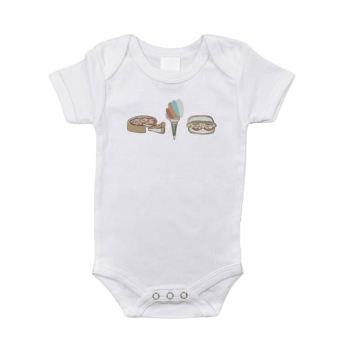 Chicago Foodie Baby Onesie Newborn Bodysuit up to 18 Months