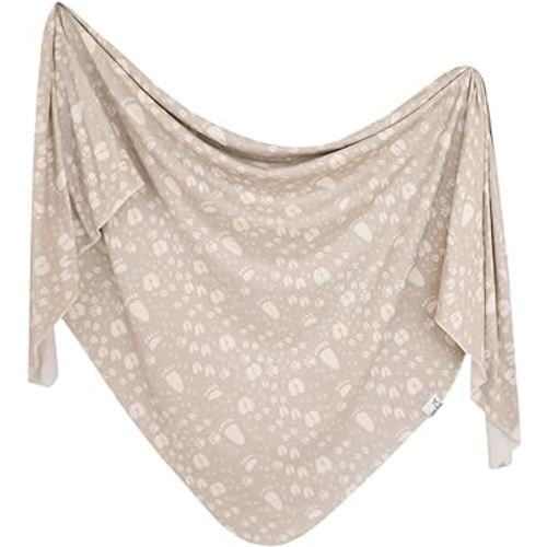 Copper Pearl Baby Swaddle Blanket - Wearable Premium Knit Baby Blanket, Large Soft Stretchy Receiving Blankets for Baby Boy and Girl, Swaddles for Newborn, Infant, and Toddler (Tracker)