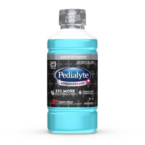 Pedialyte Advanced Care Plus Electrolyte Solution Hydration Drink - Berry Frost - 33.8 fl oz