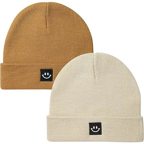 Paladoo 2Pack Baby Beanie Knit Toddler Hat for Girls Boys 0-8 Years