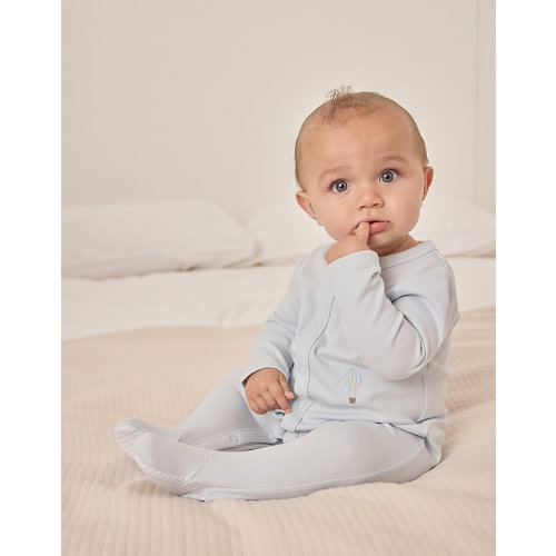 Organic Cotton “Up In The Air” Embroidered Sleepsuit (0–9mths) | Baby Sleepwear | The White Company US