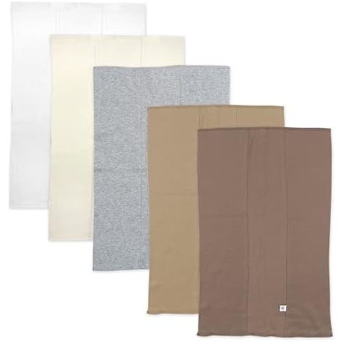 Tri-fold Knit Burp Cloths Soft Absorbent 100% Organic Cotton for Baby Boys, Girls
