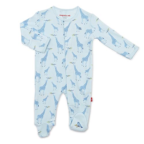 Magnetic Me Footie Pajamas - 100% Organic Cotton Baby Pajamas - Quick Magnetic Fastener Sleeper for Baby Boy and Girl