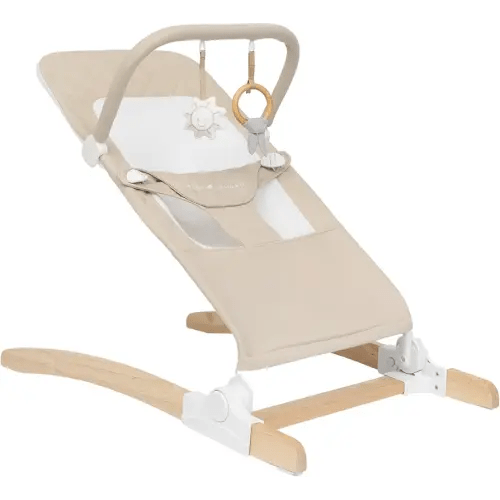 Baby Delight Heirloom Aspen Wooden Baby Bouncer | Infant Baby Chair | 0 – 6 Months | 100% GOTS Certified Cotton Fabrics | Organic Oat