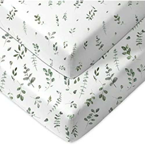 Crib Sheets Set - Premium Soft Cotton Fitted Baby Crib Sheet- 2 Pack- Crib Bed Mattress & Toddler Bed Sheet by Max&So