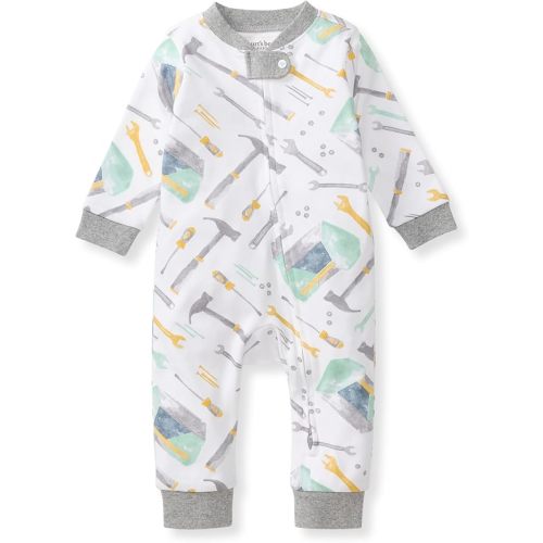 Burt's Bees Baby baby-boys Sleep and Play Pjs, 100% Organic Cotton One-piece Zip Front Footless Romper Jumpsuit Pajamas