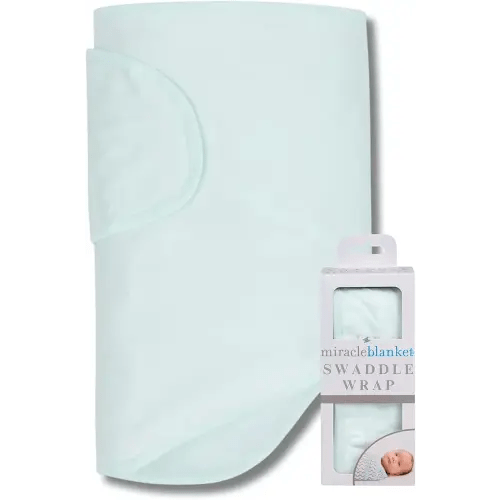 Miracle Blanket Swaddle Wrap – Help Your Newborn Sleep Longer – Soft & Secure Sleep Sack for Infants – Easy-to-Use Swaddling Blanket for a Calm Baby (Mint)