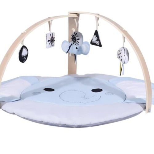Baby Play Gym Mat Tummy Time Activity Mat with‎ 5 Sensory Toys