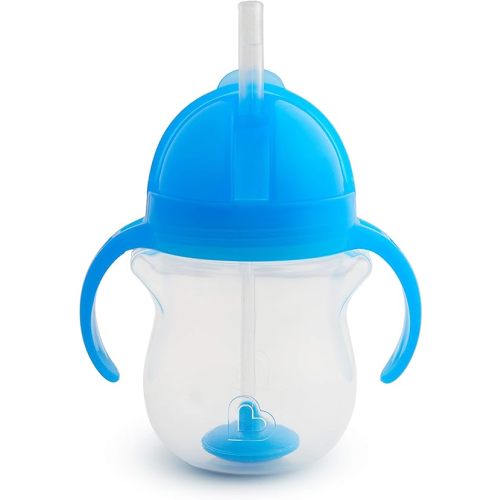 Munchkin® Any Angle™ Weighted Straw Trainer Cup with Click Lock™ Lid, 7 Ounce, Blue - 1 Count (Pack of 1)