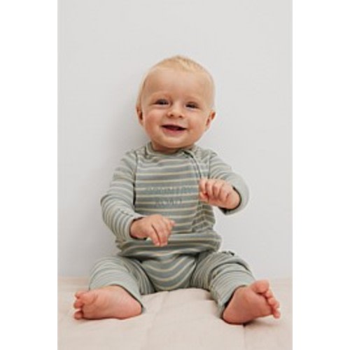 Fern Stripe Organically Grown Cotton Waffle Jumpsuit - Jumpsuits & Bodysuits | Country Road