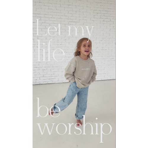 Jesus Loves You Crewneck in Beige
