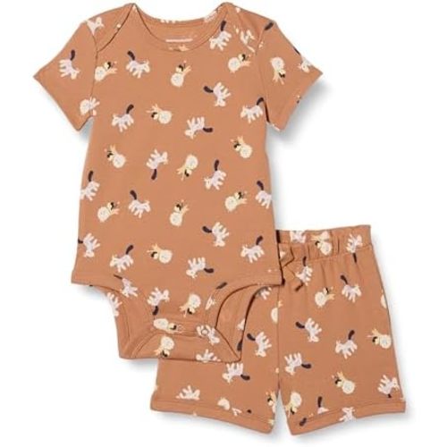 Amazon Essentials unisex-baby Bodysuit and Short Set