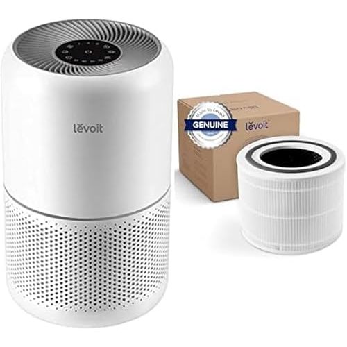 LEVOIT Core 300 Purifier with Replacement Filter - HEPA Air Cleaner Eliminates Allergens for Bedroom, Pets, Smokers In 1095 Sq.Ft Coverage. 24db Quiet Operation and Auto Mode.